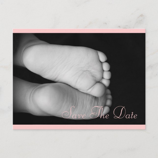 Cute Baby Feet Meddelande Vykort (Framsida)
