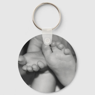 Cute Baby Feet Nyckelring