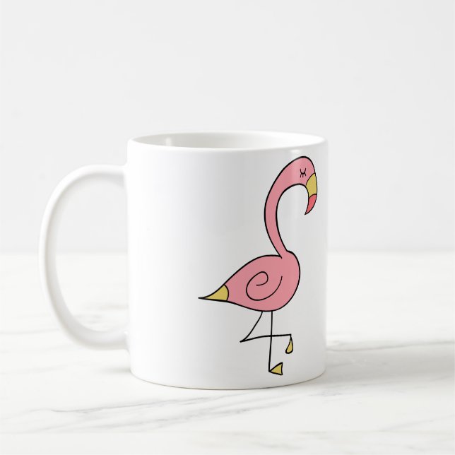 Cute Baby Flamingo-kaffe Mugg (Vänster)