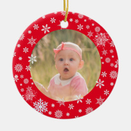 Cute baby första christmas julgransprydnad keramik