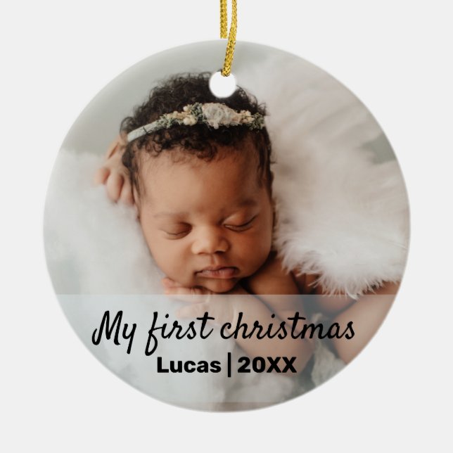 Cute baby, första christmas keramisk ornament (Framsidan)