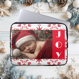Cute Baby första julfoto Laptop Fodral