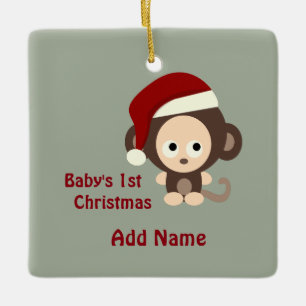 Cute Baby första jultomen Julgransprydnad Keramik