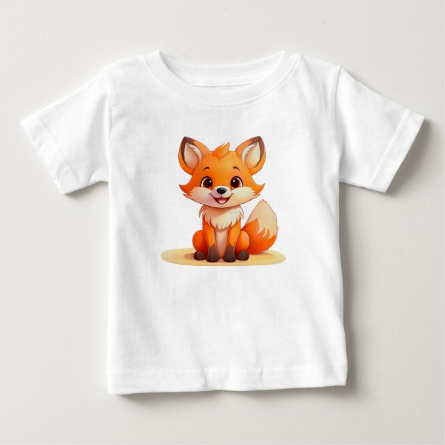 Cute Baby Fox – Adorable Kids T-Shirt Design (Framsida)