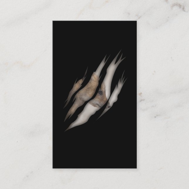 Cute Baby Fox Älskare Torn Animal Visitkort (Framsida)