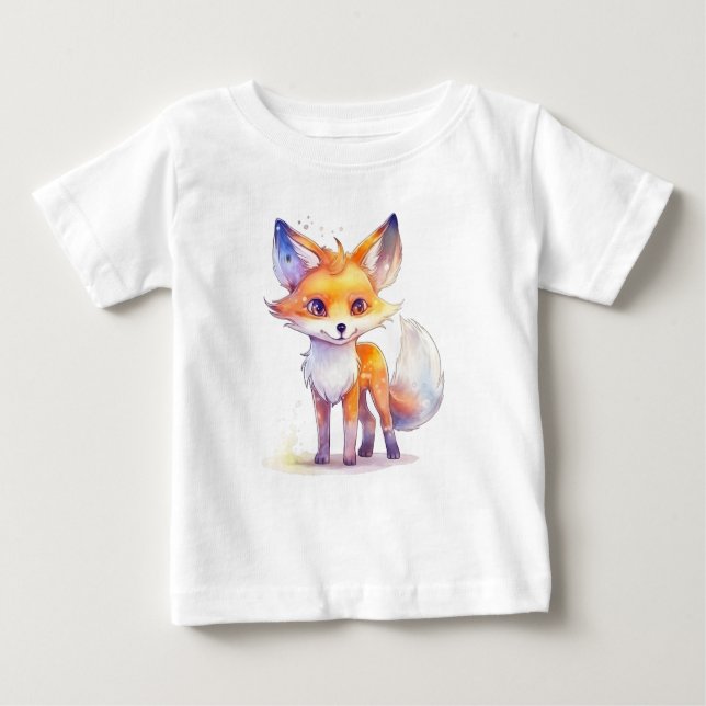 Cute Baby Fox Baby T-Shirt (Framsida)