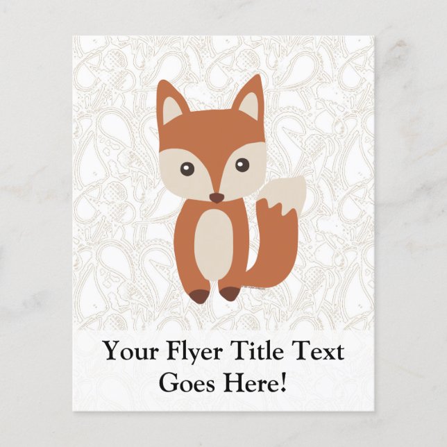 Cute Baby Fox Flygblad (Framsidan)