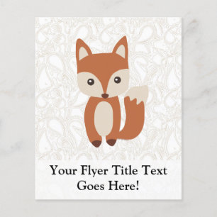 Cute Baby Fox Flygblad