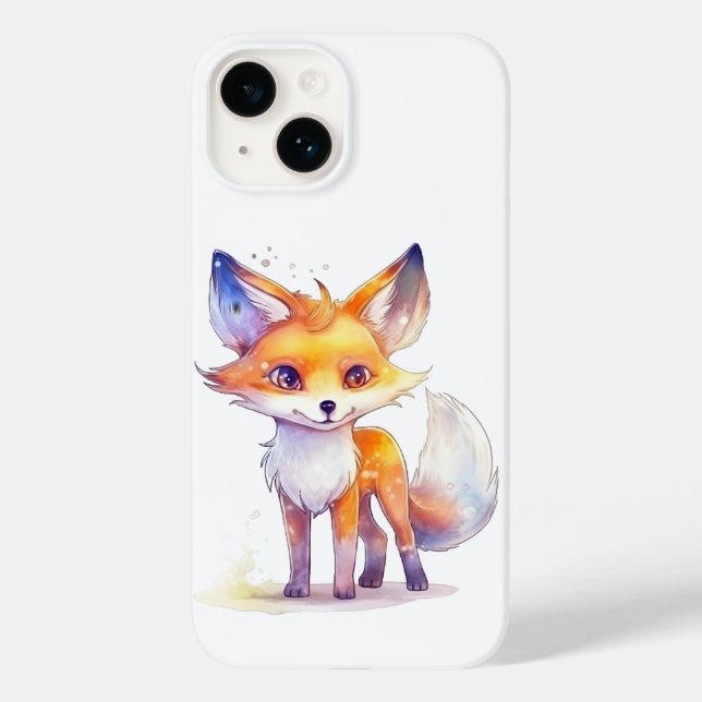 Cute Baby Fox iPhone 14 Fodral (Baksida)