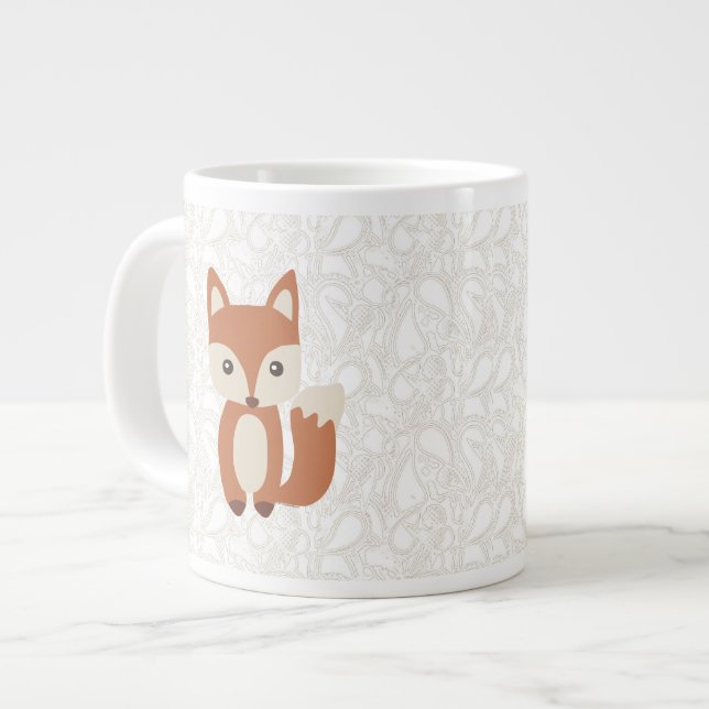 Cute Baby Fox Jumbo Mugg (Framsida vänster)