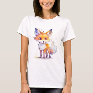 Cute Baby Fox Kvinnors T-Shirt