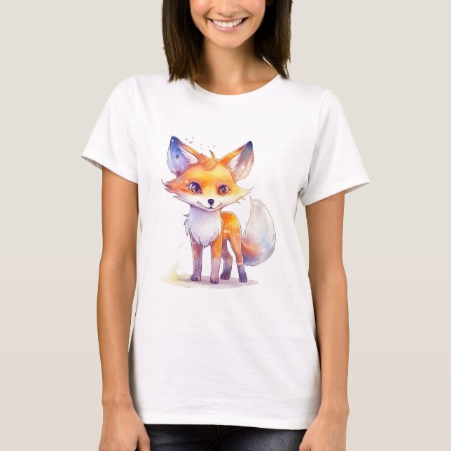 Cute Baby Fox Kvinnors T-Shirt (Framsida)