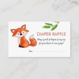 Cute Baby Fox Löv | Diaper Raffle | Babyskor Tilläggskort
