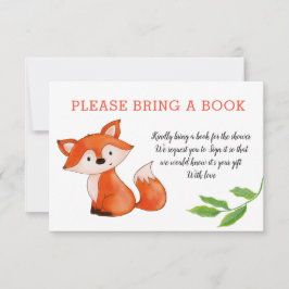Cute Baby Fox-Löv för en Bok | Babyskor Inbjudningar