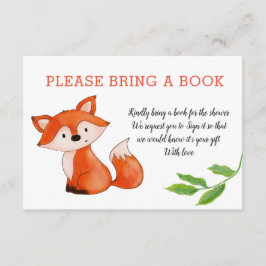 Cute Baby Fox-Löv för en Bok | Babyskor Inbjudningar
