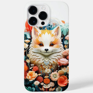 Cute Baby Fox med blommor Papper utut