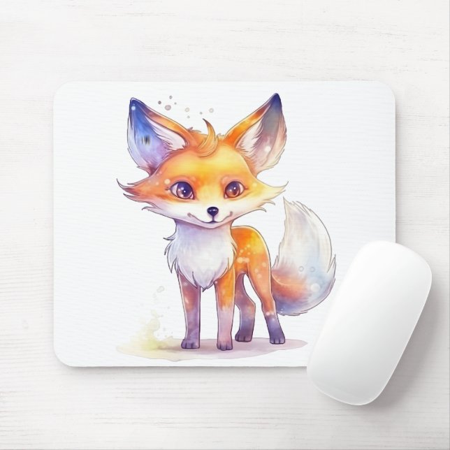 Cute Baby Fox Mousepad Musmatta (Med mus)