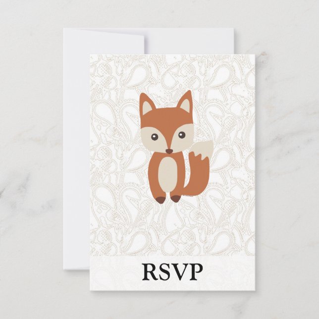 Cute Baby Fox OSA Kort (Framsida)