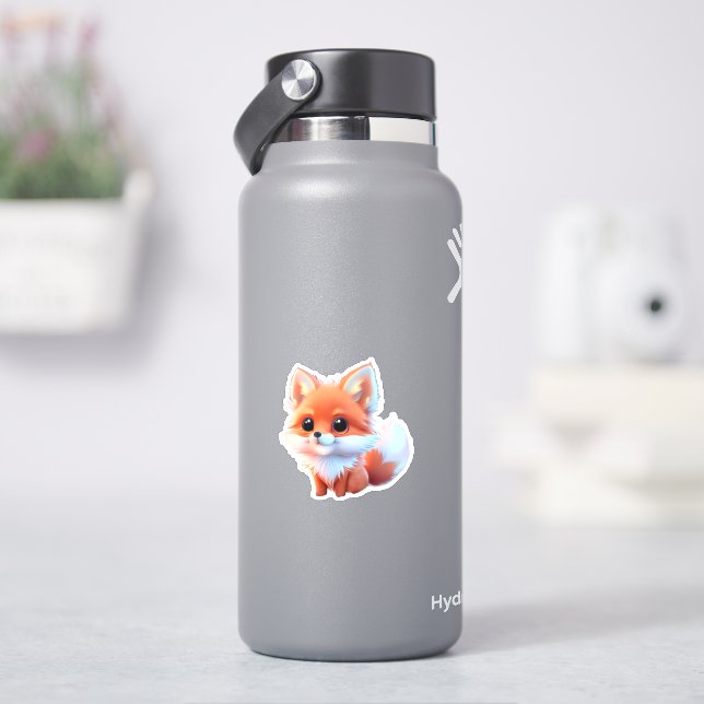 Cute baby fox Skogsskogarna, vänner Klistermärken (HydroFlask)