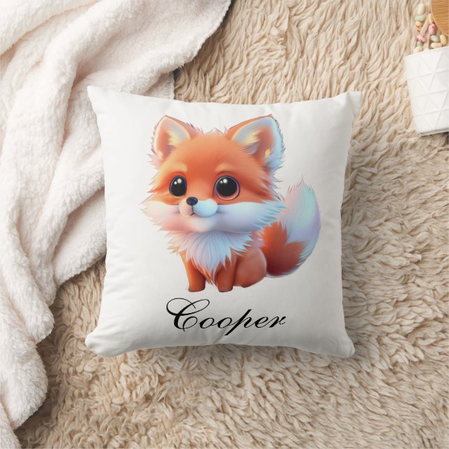 Cute baby fox Skogsskogarna, vänner Kudde (Filt)