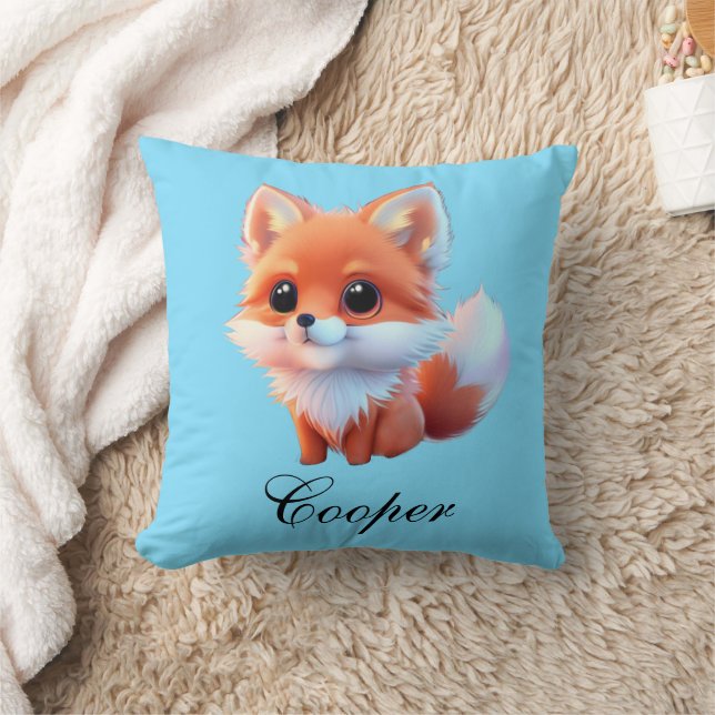 Cute baby fox Skogsskogarna, vänner Kudde (Filt)