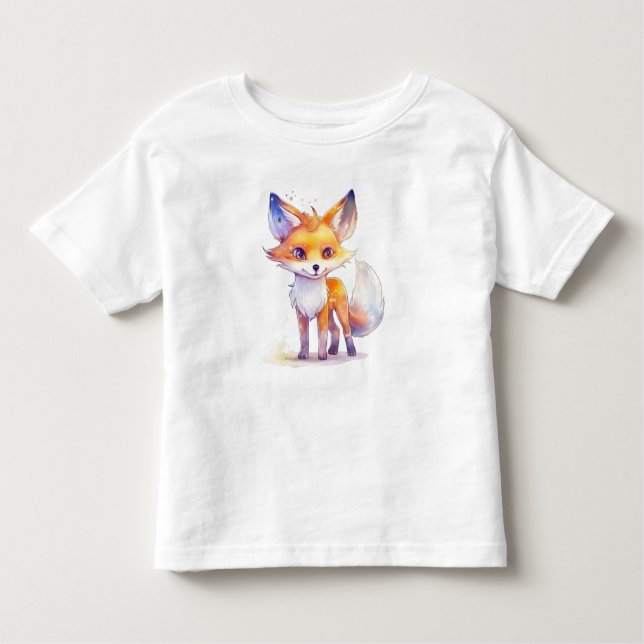 Cute Baby Fox Småbarn T-Shirt (Framsida)