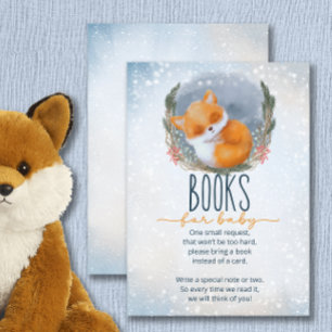 Cute Baby Fox Snowly Winter bokar för baby biljett Tilläggskort