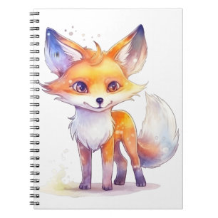 Cute Baby Fox Spiral-fotopatbok för bärbara datore Anteckningsbok