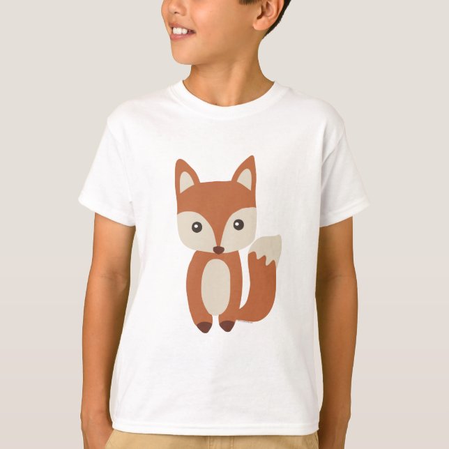 Cute Baby Fox Tee Shirt (Framsida)