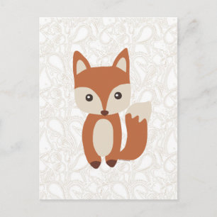 Cute Baby Fox Vykort