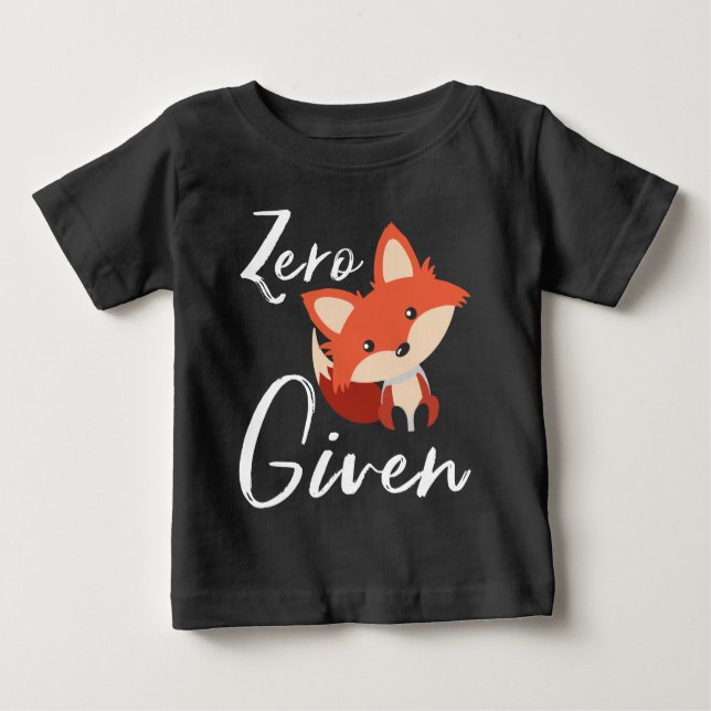 Cute Baby Fox Zero Fox har getts T Shirt (Framsida)