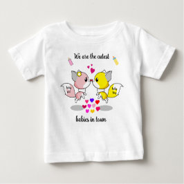 Cute Baby Foxes med färgstarka utskrifter T Shirt