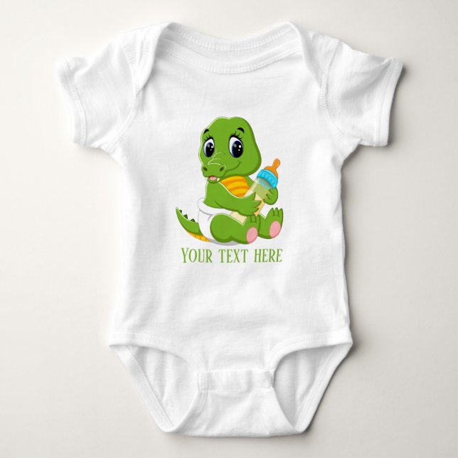 Cute baby gator add text unisex t shirt (Framsida)