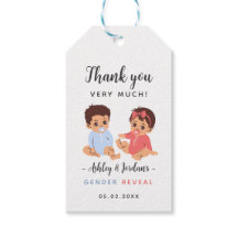 Cute Baby Gender Reveal Tack Märkre