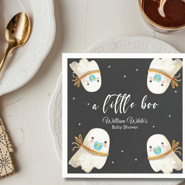 Cute Baby Ghost Halloween Fall Baby Shower Pappersservett (Cute Baby Ghost Halloween Fall Baby Shower Napkins)