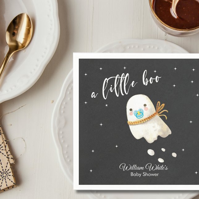 Cute Baby Ghost Halloween Fall Baby Shower Pappersservett (Cute Baby Ghost Halloween Fall Baby Shower Napkins)