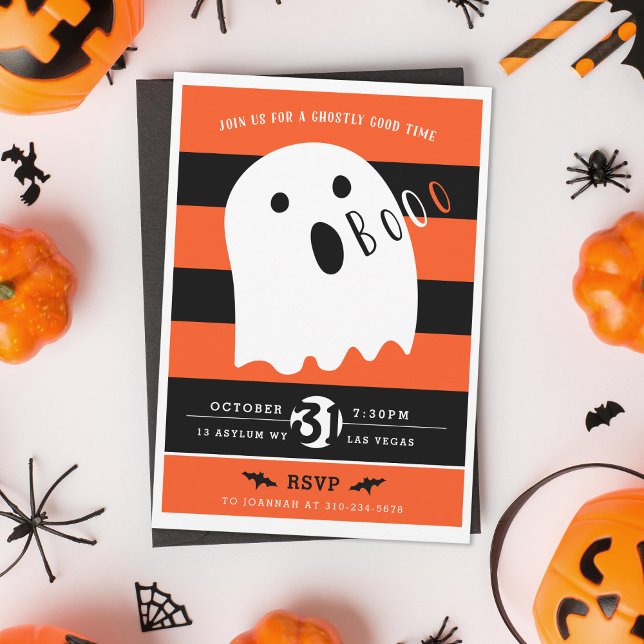 Cute Baby Ghost Halloween fest Inbjudningar (Skapare uppladdad)