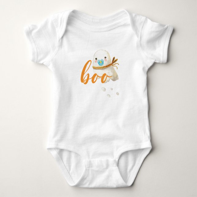 Cute Baby Ghost Nappar Scarf Boo T Shirt (Framsida)
