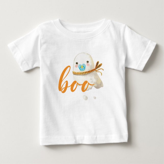 Cute Baby Ghost Nappar Scarf Boo T Shirt (Framsida)