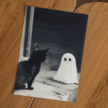 Cute Baby Ghost och Kitten Halloween Vykort<br><div class="desc">Den här designen har skapats med digitalteknik. Det kan vara personlig genom att klicka på anpassningsknappen och ändra färg, lägga till namn, initialer eller ord. Kontakta mig på colorflowcreations@gmail.com om du vill ha denna design på en annan produkt. Se fler av mina skapelser eller följ mig på www.facebook.com/colorflowcreations, www.instagram.com/colorflowcreations, www.twitter.com/colorflowart...</div>