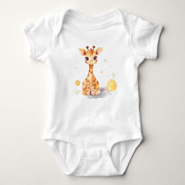 Cute Baby Giraffe Baby Bodykoste T Shirt (Framsida)
