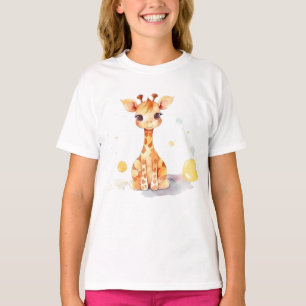 Cute Baby Giraffe Barn Basic T-Shirt
