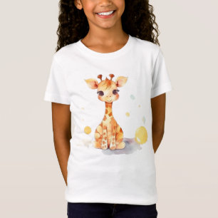 Cute Baby Giraffe Barn Jersey T-Shirt