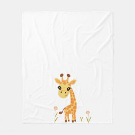 Cute Baby Giraffe Boho Fleecefilt
