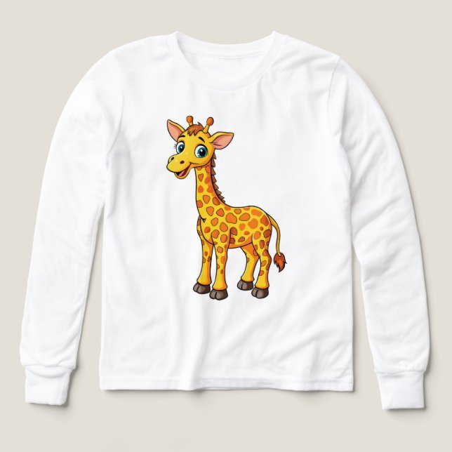 Cute Baby Giraffe Cartoon-35281 T Shirt (Design framsida)