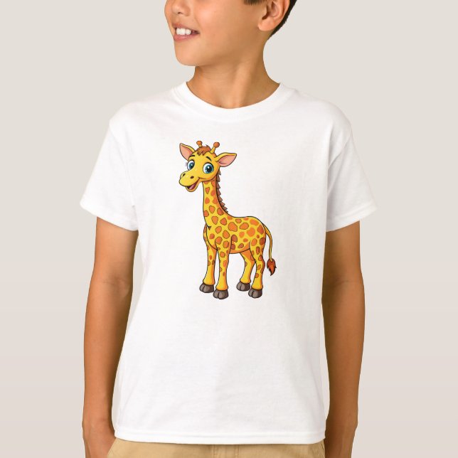 Cute Baby Giraffe Cartoon-35281 T Shirt (Framsida)