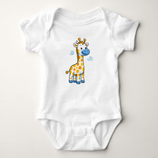 Cute Baby Giraffe Cartoon Illustration T Shirt