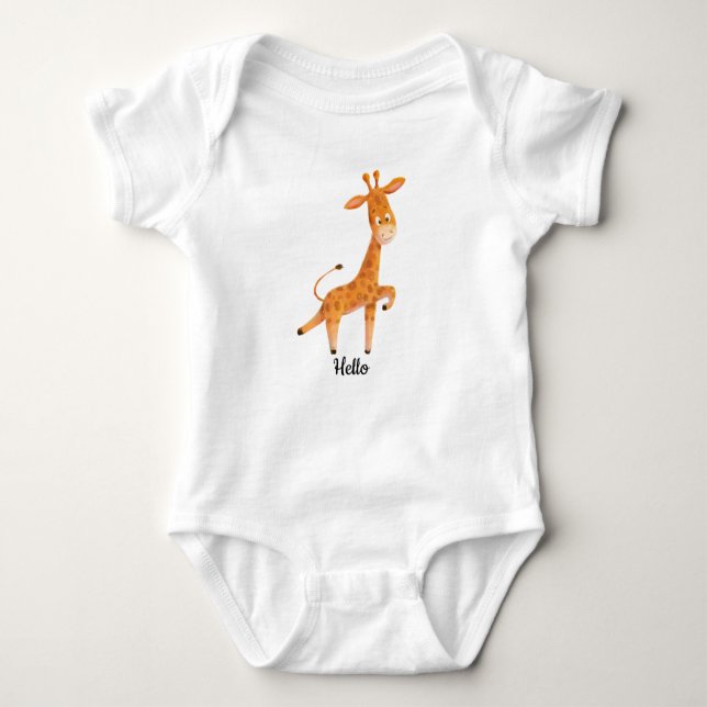 Cute Baby Giraffe Graphic Småbarn T Shirt (Framsida)