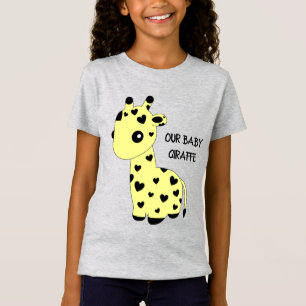Cute Baby Giraffe Gult Growing Tall Animal T Shirt