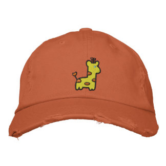 Cute Baby Giraffe Hat Broderad Keps